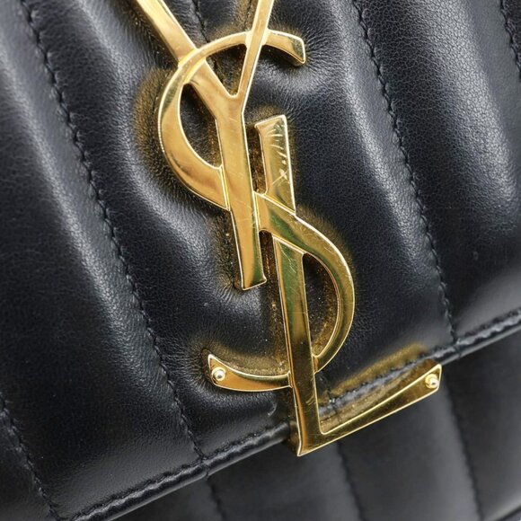 Yves Saint Laurent  Vicky Medium Vertical Quilted Leather Chain Crossbody Bag - Picture 11 of 14